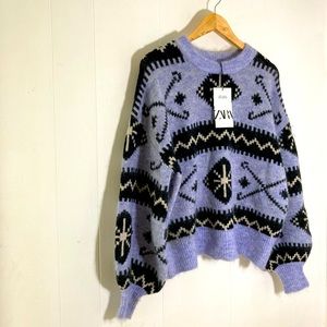 Zara Women’s blue sweater size medium new with tags